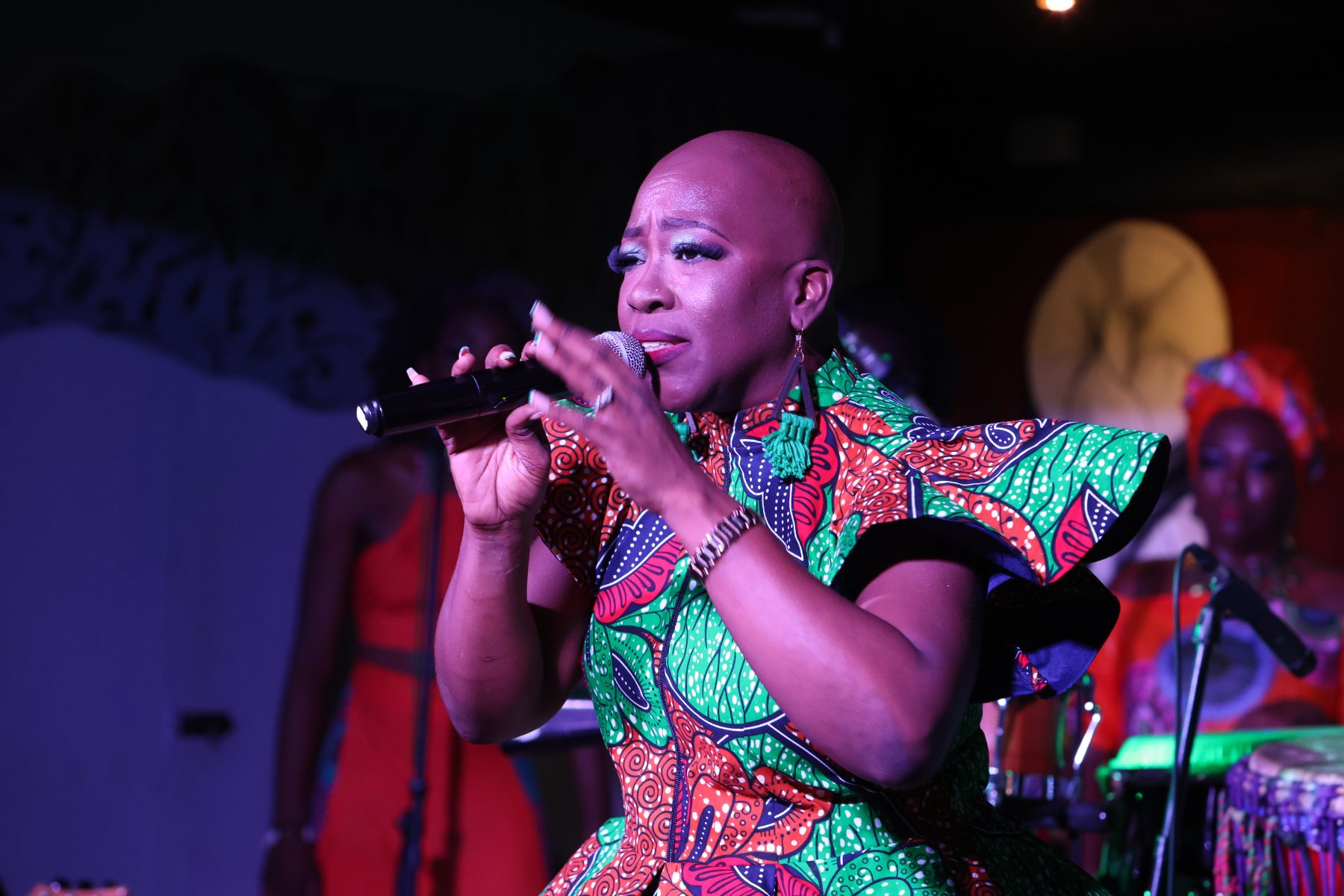 Stacey Sobers performing live on stage